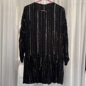 Zara- Mini dress or tunic- silver and black. Super comfy